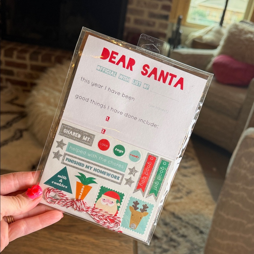 Meri Meri DEAR SANTA Wish List with Festive Stickers